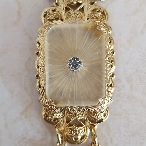 Vintage 1920s Art Deco CAMPHOR GLASS Pendant Neckace - Picture 12 of 16